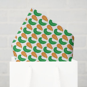 The Heart of Nature Green and Brown leaves  Tissue Paper