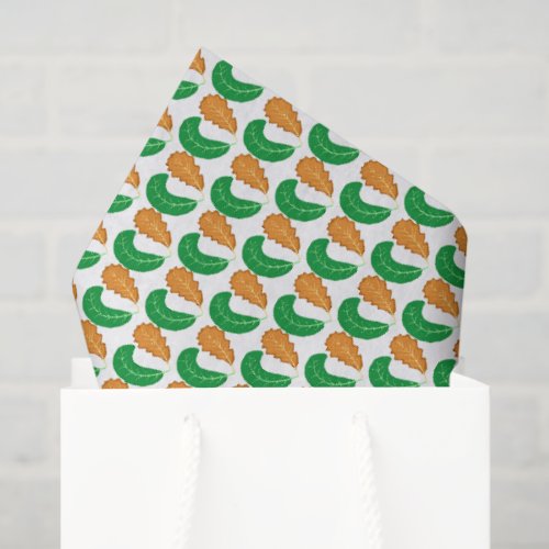 The Heart of Nature Green and Brown leaves Tissue Paper