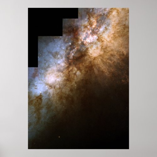 The Heart of Starburst Galaxy M82 Poster