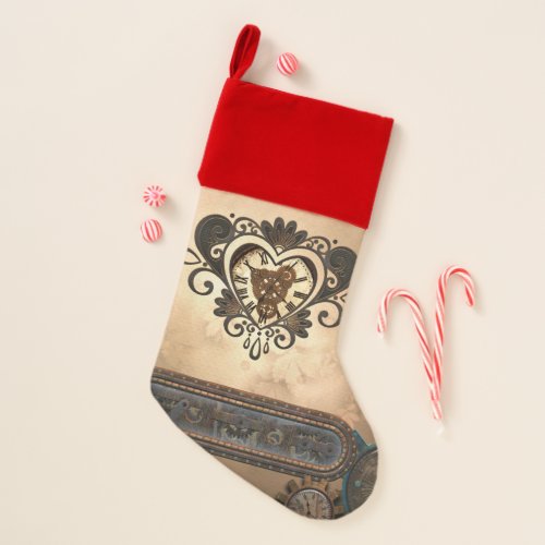 The heart of steampunk christmas stocking