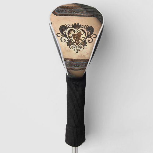 The heart of steampunk golf head cover