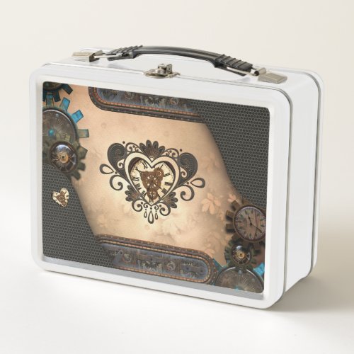 The heart of steampunk metal lunch box