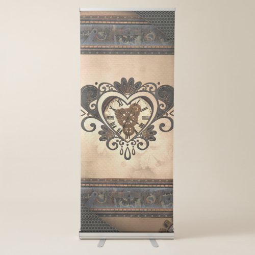 The heart of steampunk retractable banner