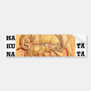 The Heart of the Herd: Elephant Family Portrait Bumper Sticker