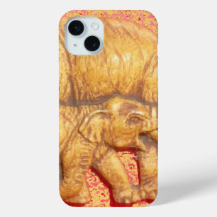 The Heart of the Herd: Elephant Family Portrait.  iPhone 15 Plus Case