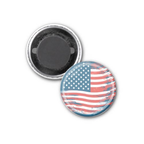 The heart shaped Flag of the USA Magnet