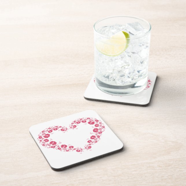 The Heart Symbol Hard plastic coaster (Right Side)