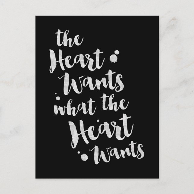 The Heart Wants - Inspirational Card (Front)