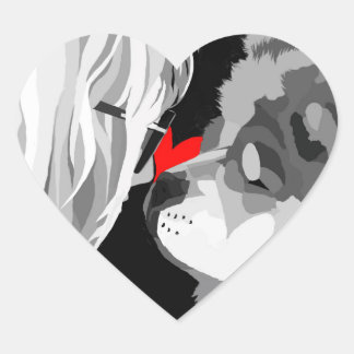 The heARTdog chow stickers