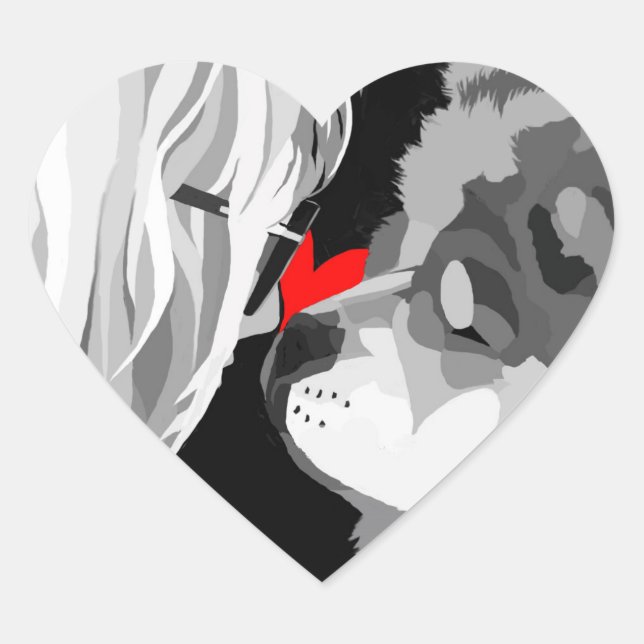 The heARTdog chow stickers (Front)