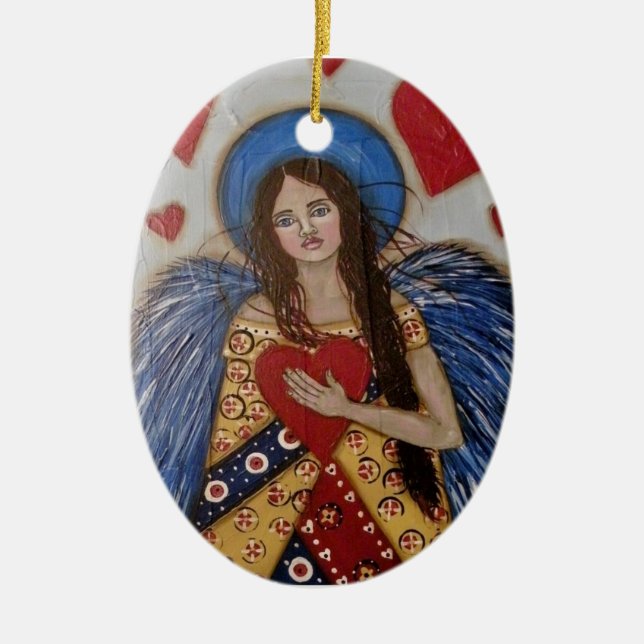 The Heartkeeper Ceramic Ornament (Front)