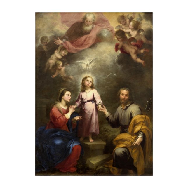 The Heavenly and Earthly Trinities by Murillo Acrylic Print (Front)