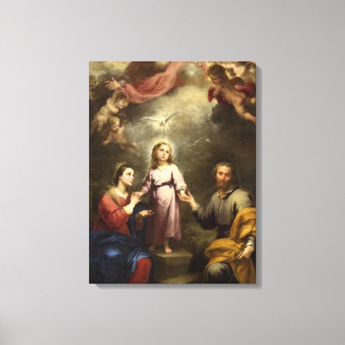 The Heavenly and Earthly Trinities by Murillo Canvas Print