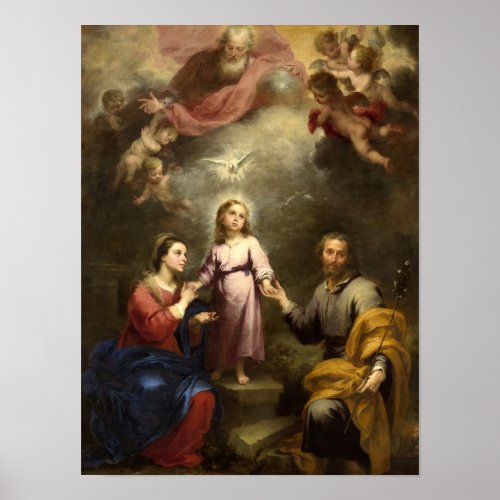 The Heavenly and Earthly Trinities by Murillo Poster