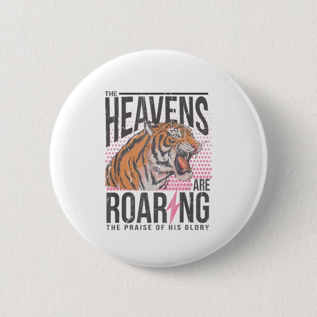 The Heavens Are Roaring, Psalm 19_1 Bible Verse  Button (Front)