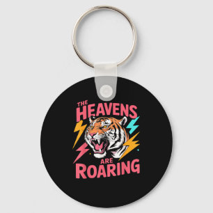 The Heavens Are Roaring Psalm 19_1 Tiger Christian Keychain