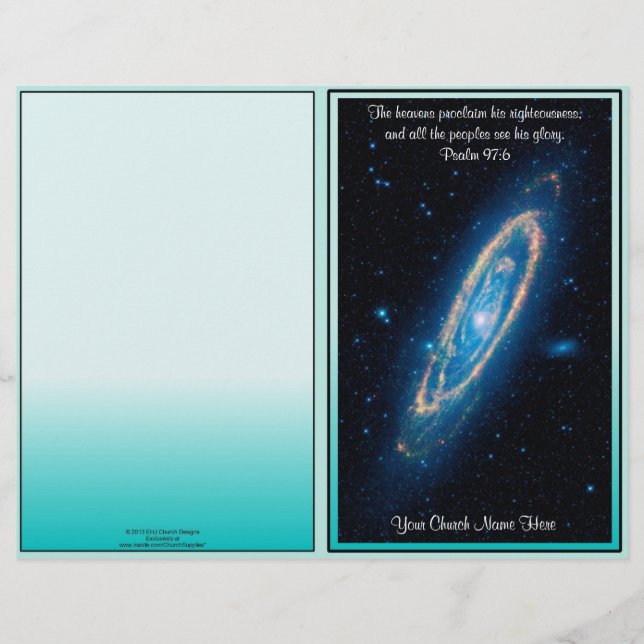 The Heavens Blank Church  Bulletin Flyer (Front)