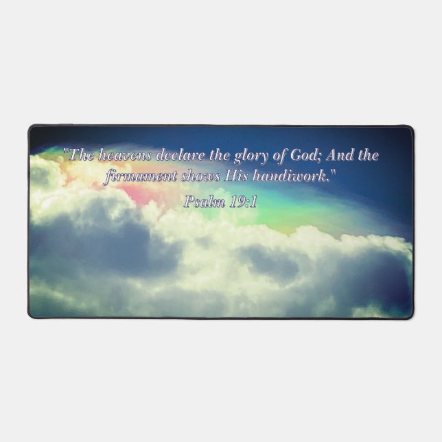 The Heavens Declare Psalm 19:1 Desk Mat (Front)