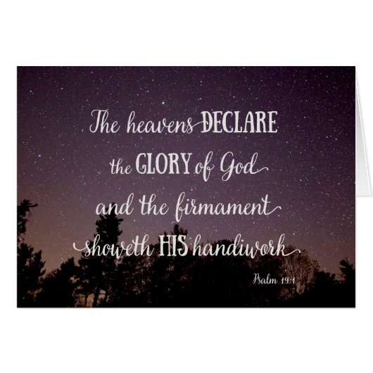 The Heavens Declare the Glory of God Cards (Front Horizontal)