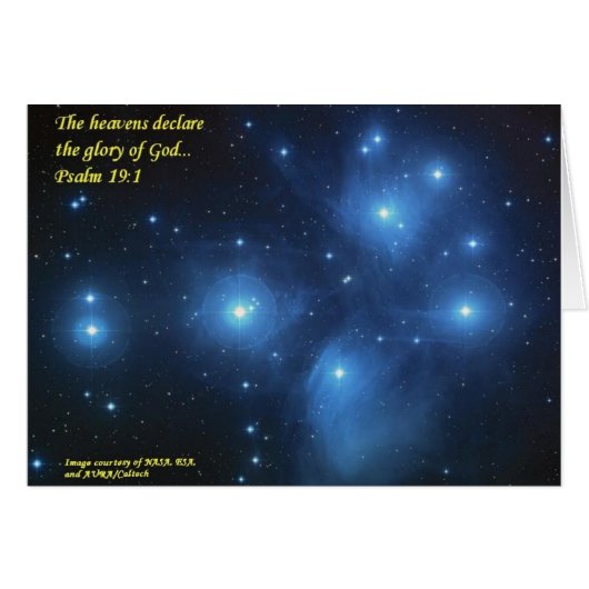 The heavens declare the glory of God Cards (Front Horizontal)