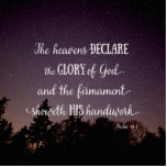 The Heavens Declare the Glory of God Cutout<br><div class="desc">The starry night sky is a perfect backdrop for this wonderful verse from Psalms 19:1,  “The heavens DECLARE the GLORY of God and the firmament showeth HIS handiwork.” Designed by Simply Scripture by Robin.</div>