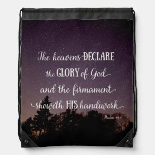 The Heavens Declare the Glory of God Drawstring Bag
