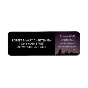 The Heavens Declare the Glory of God Label