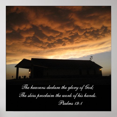 The heavens declare the glory of God Poster
