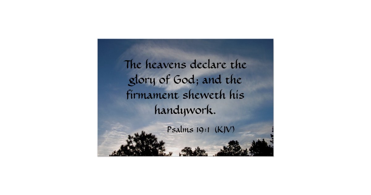 Psalm 19 :1 SVG PNG the Heavens Declare the Glory of God 