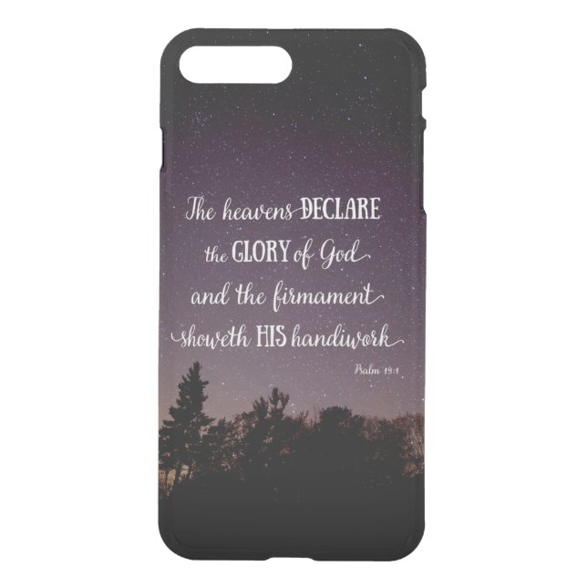 The Heavens Declare the Glory of God Uncommon iPhone Case (Back)
