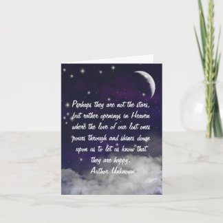The Heavens Sympathy Greeting Card