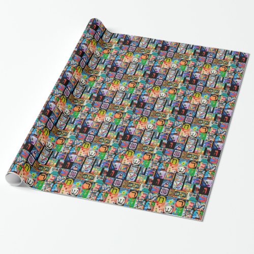 The Hebrew alphabet _ alephbet Wrapping Paper