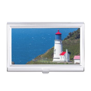 The Heceta Head Lighthouse Near Florence Case For Business Cards by tothebeach at Zazzle