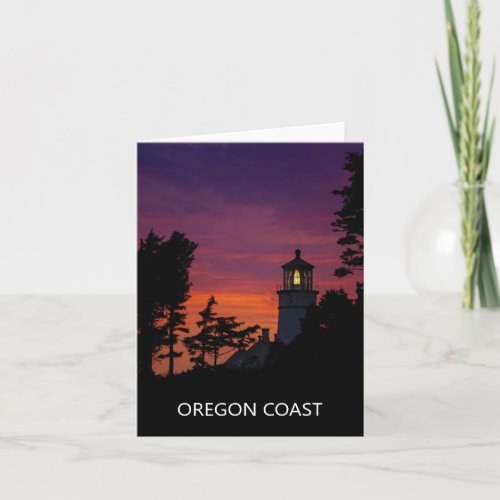 The Heceta Head Lighthouse on the Oregon Coast Note Card