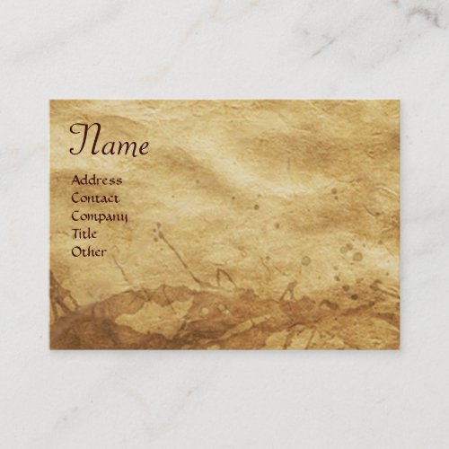 THE HEDGEHOG Animal Drawing Parchment Monogram Business Card