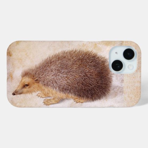 THE HEDGEHOG  Antique Animal Painting iPhone 15 Case