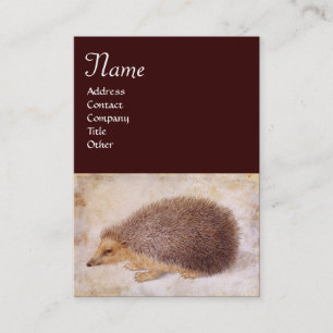THE HEDGEHOG Monogram,Pearl paper Business Card