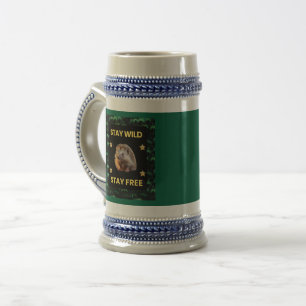 The Hedgehog - Stay Wild Stay Free Beer Stein