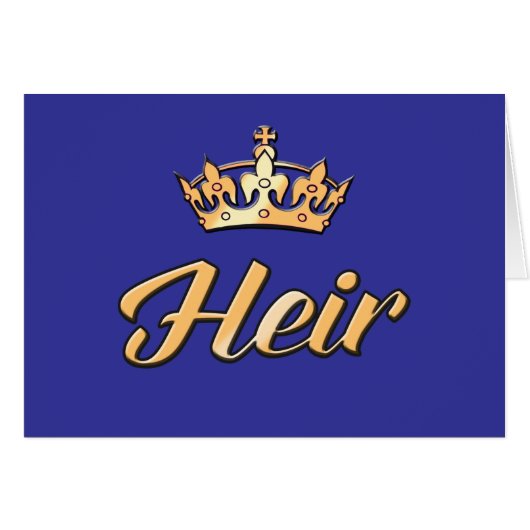 The HEIR to go with the SPARE Cards (Front Horizontal)
