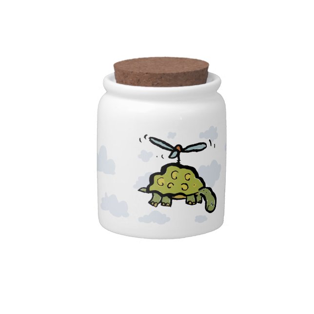 the helicopter tortoise candy jar (Front)
