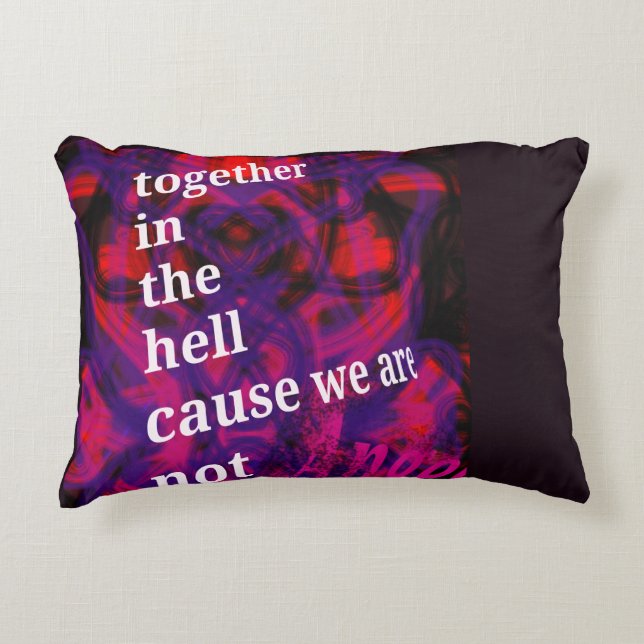 The hell accent pillow (Front)