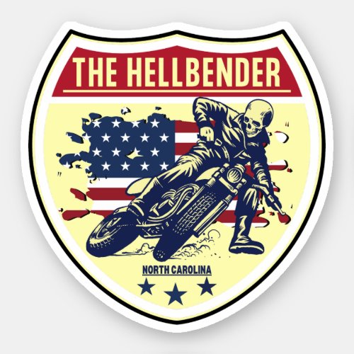  The Hellbender Route 28 North Carolina motorcycle Sticker