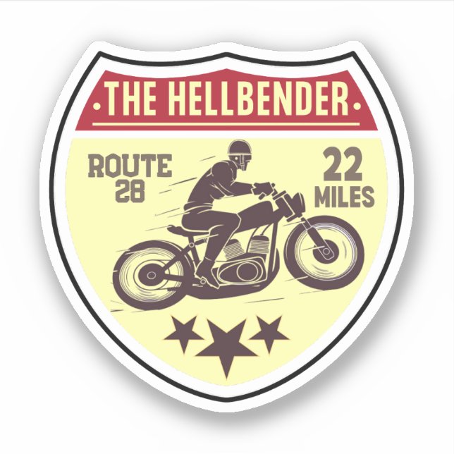  The Hellbender Route 28 North Carolina motorcycle Sticker (Front)