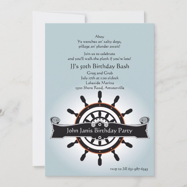 The Helm Nautical Invitation (Front)
