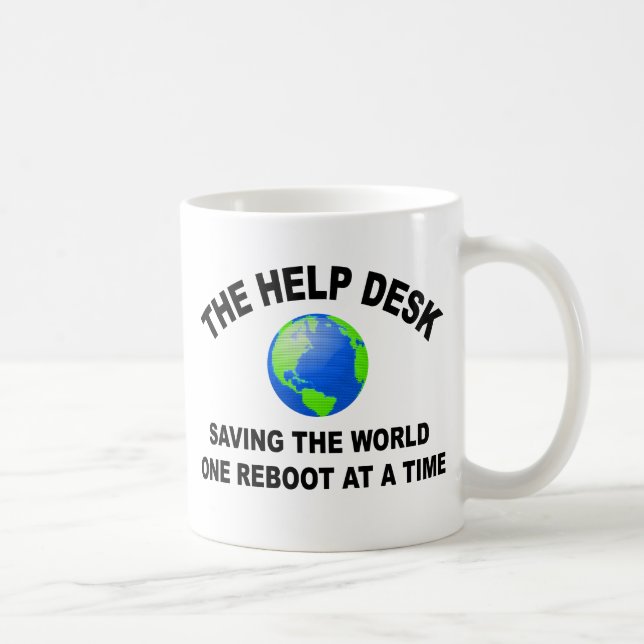 The Help Desk - Saving The World Coffee Mug (Right)