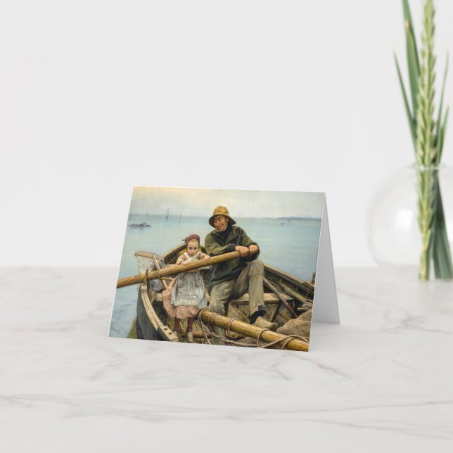 The Helping Hand, 1881 by Emile Renouf Thank You Card (Front)