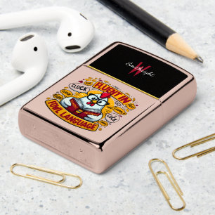 The Hen Who is Fluent in Fowl Language Zippo Lighter