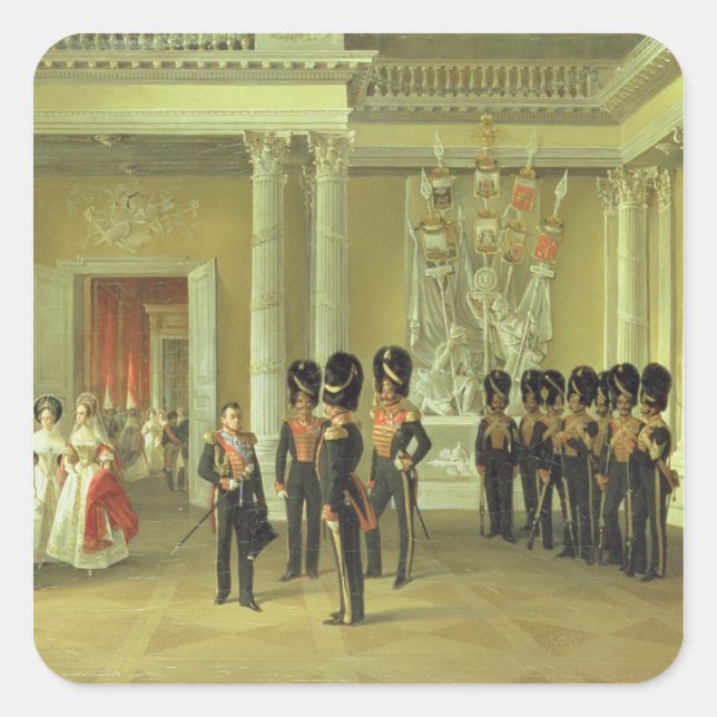 The Heraldic Hall in Winter Palace, St Square Sticker (Front)