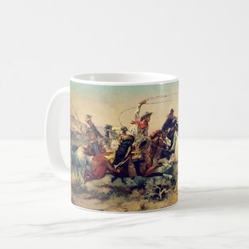 The Herd Quitter by C M Russell c 1897 Coffee Mug