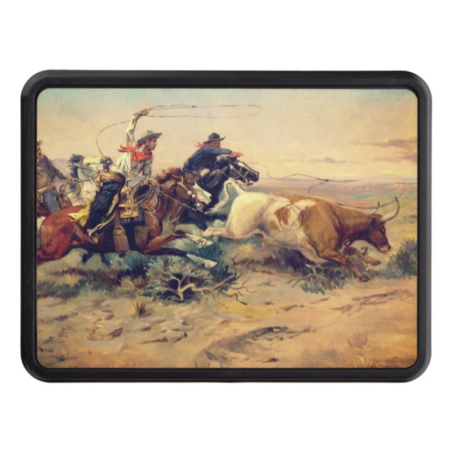 The Herd Quitter (by C. M. Russell, c. 1897) Hitch Cover (Front)